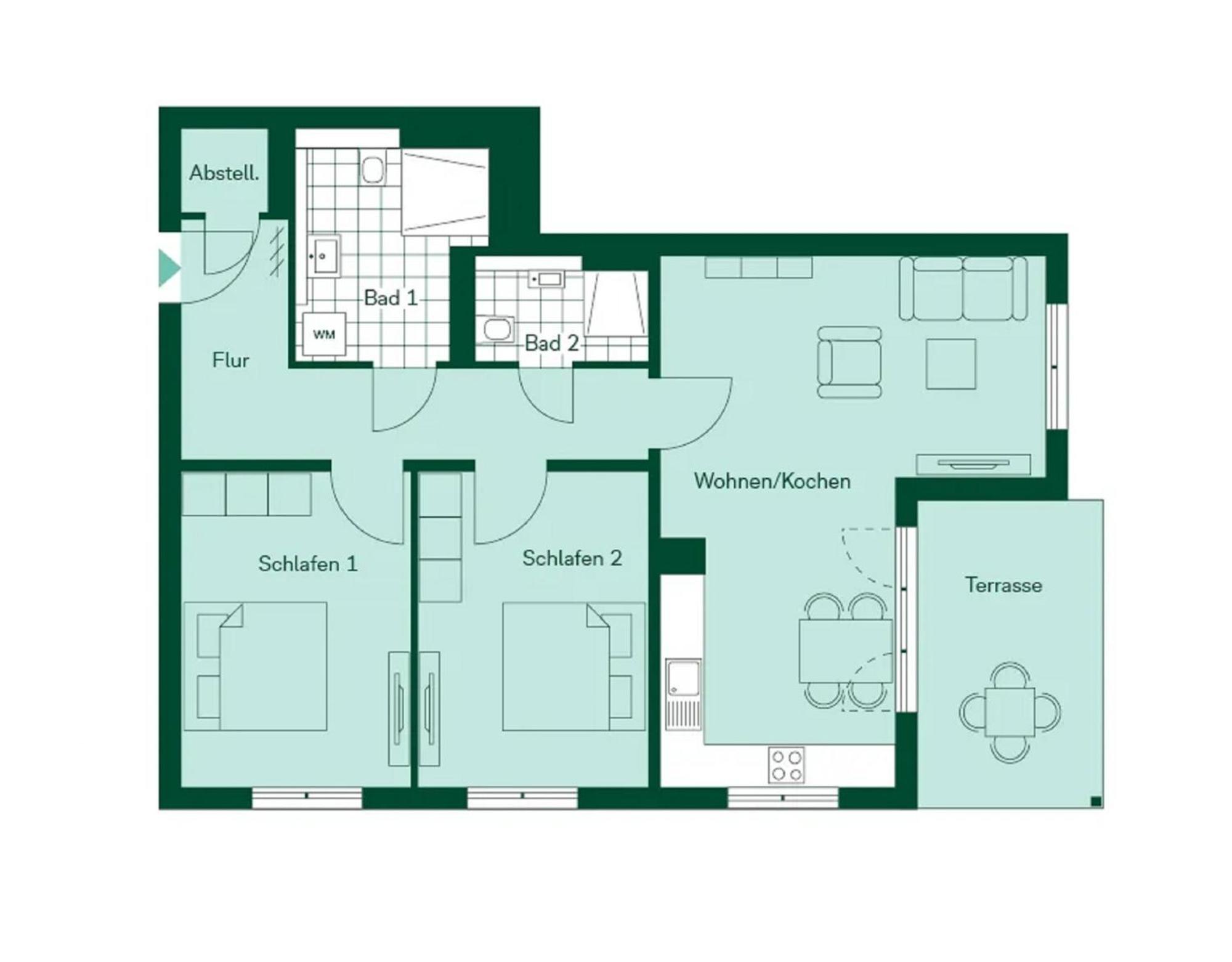 Terrassenwohnung "Haffgefluester" - Haffresidenz Garz  Exterior photo